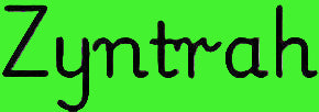 The word 'Zyntrah' written in black on a white background